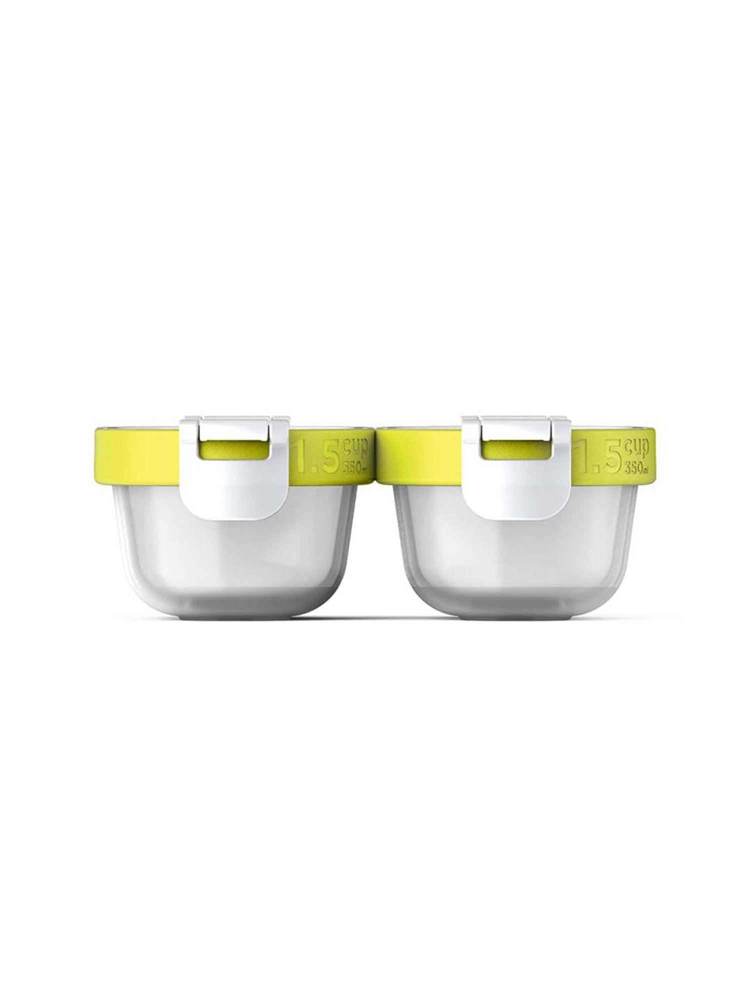 Zoku Transparent & Green Plastic Containers - Set of 4
