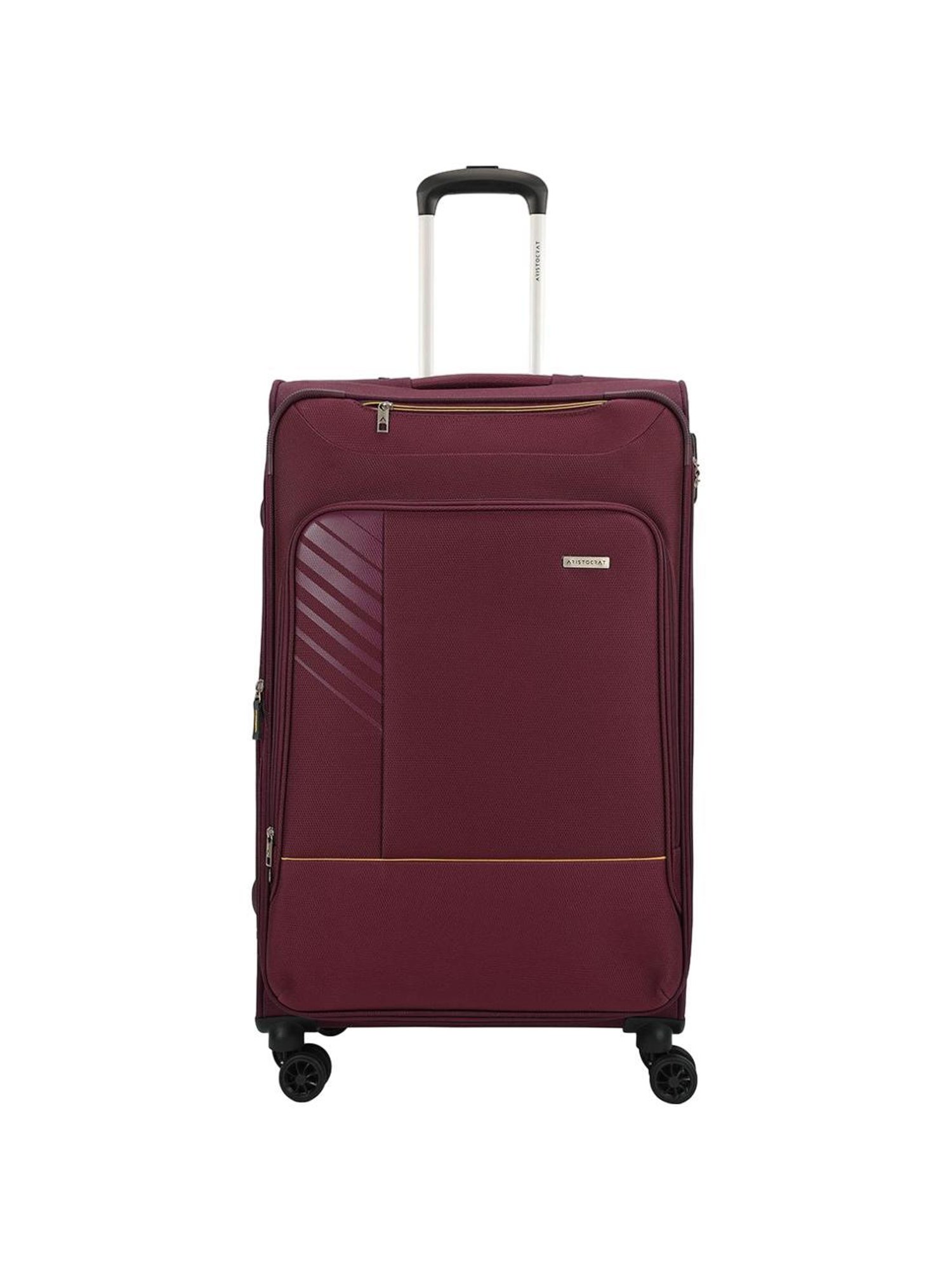 Aristocrat Red Solid Soft Cabin Trolley Bag - 26 cm
