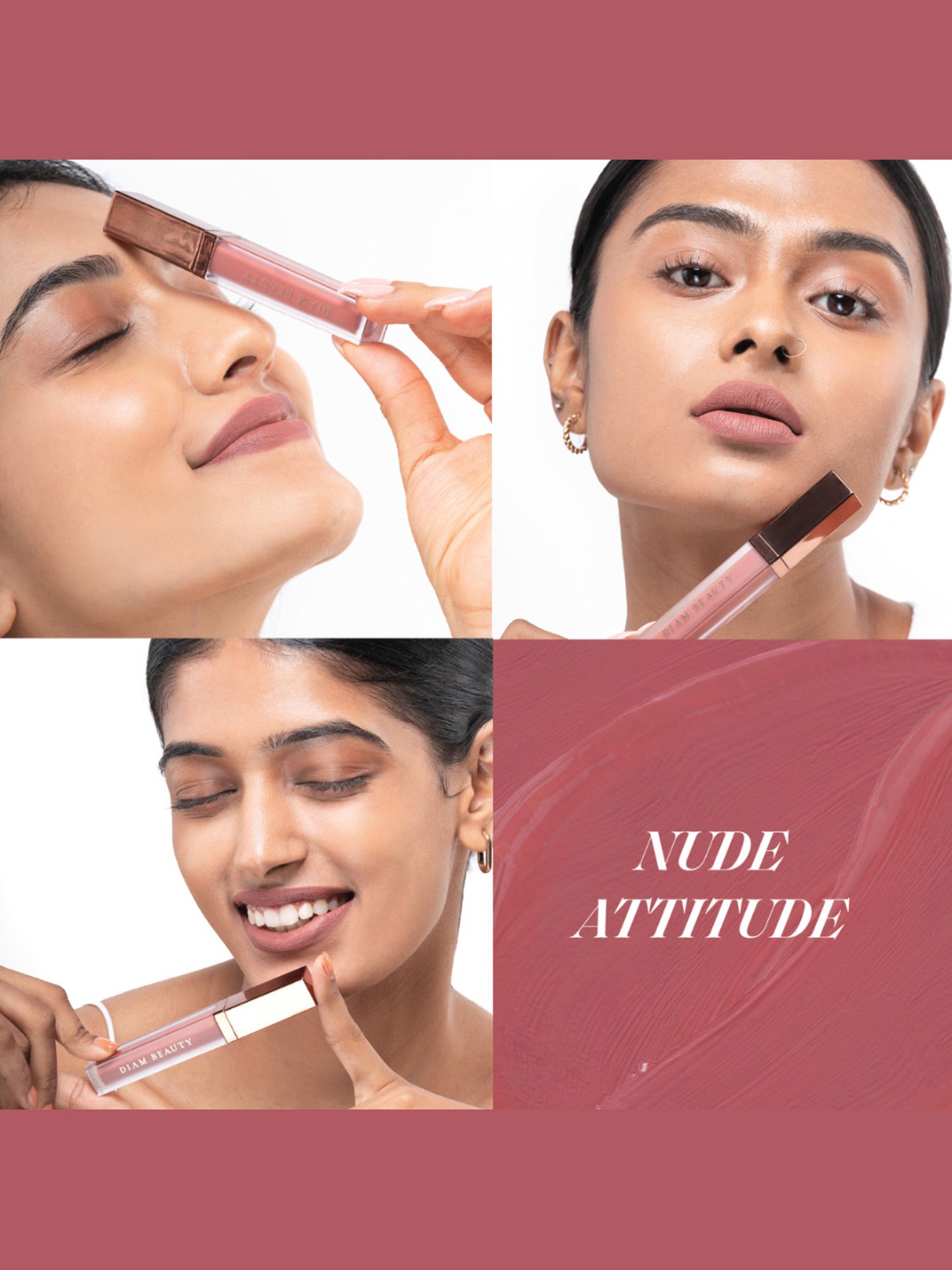 DIAM BEAUTY Matte-nificient Liquid Lipstick Nude Attitude - 6 ml