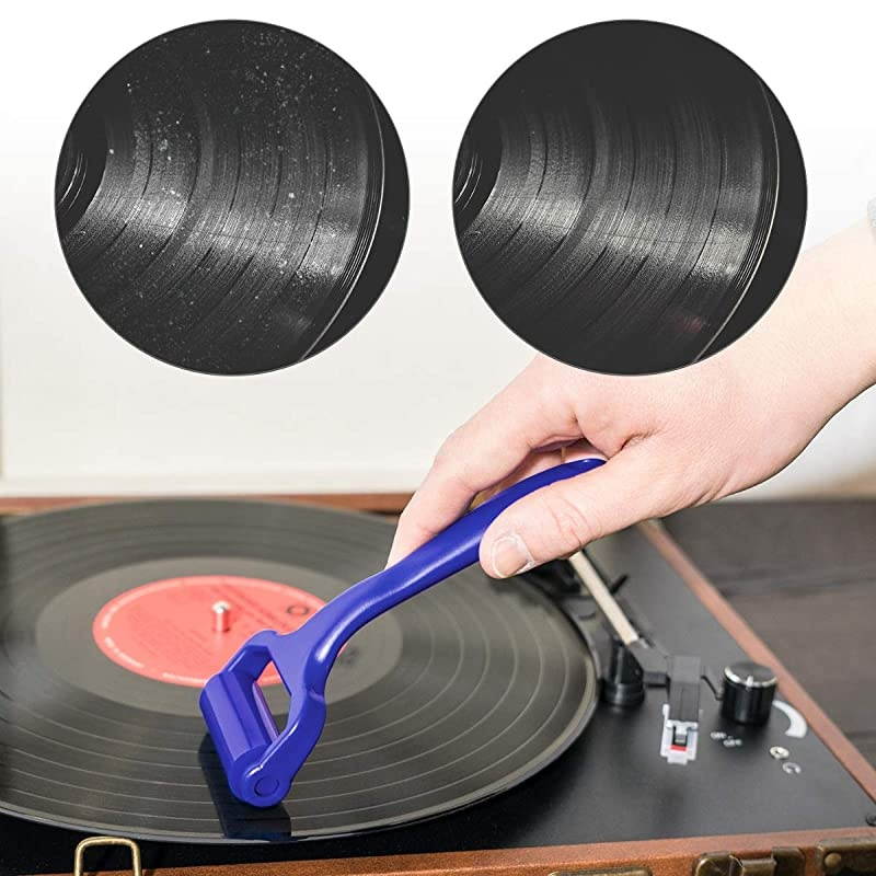 Vinyl Record Cleaner Roller - 6.3" x 2.5" Reusable Anti-Static LP Album Cleaning Roller - Ultimate All in One Cleaner for DJ and Music Lovers