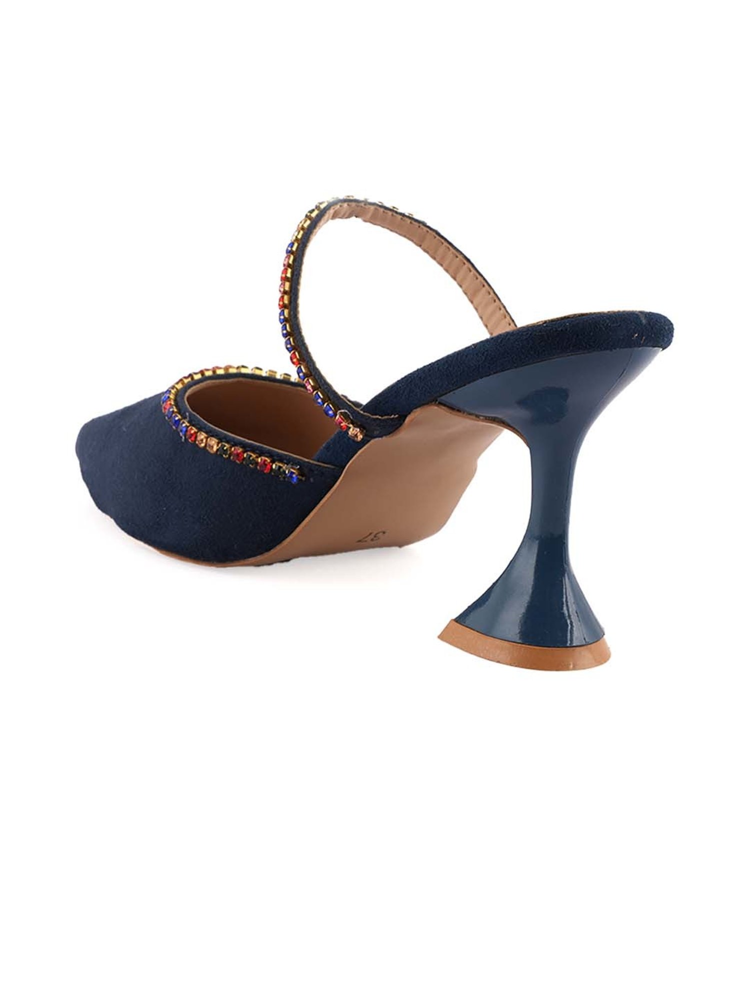 Scentra Women's Blue Mule Shoes