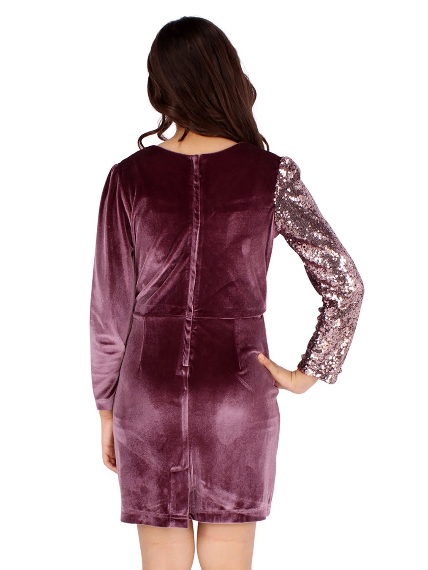 Cutecumber Kids Mauve Embellished Shift Dress