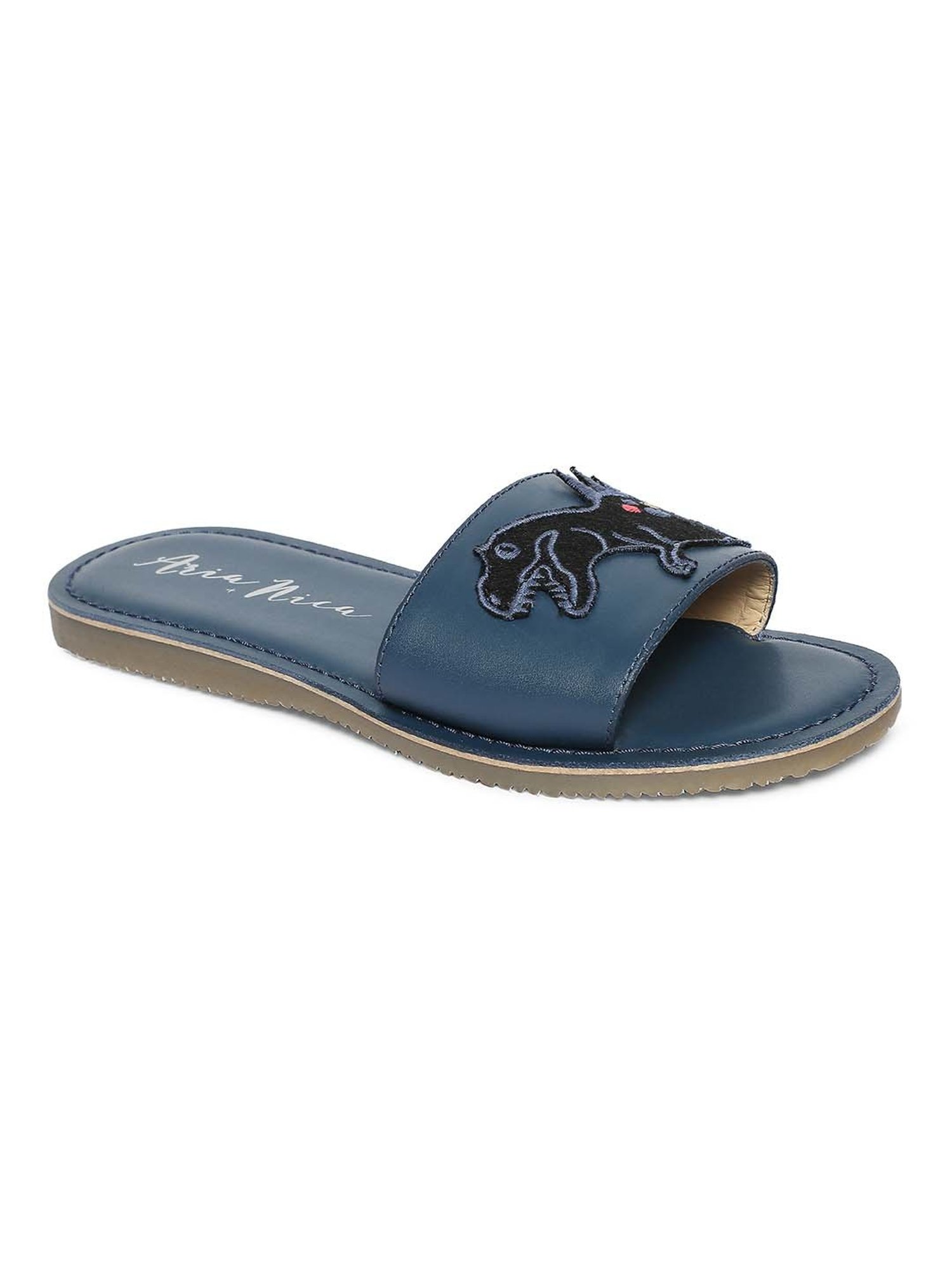 Aria Nica Kids Roar Navy Casual Slides