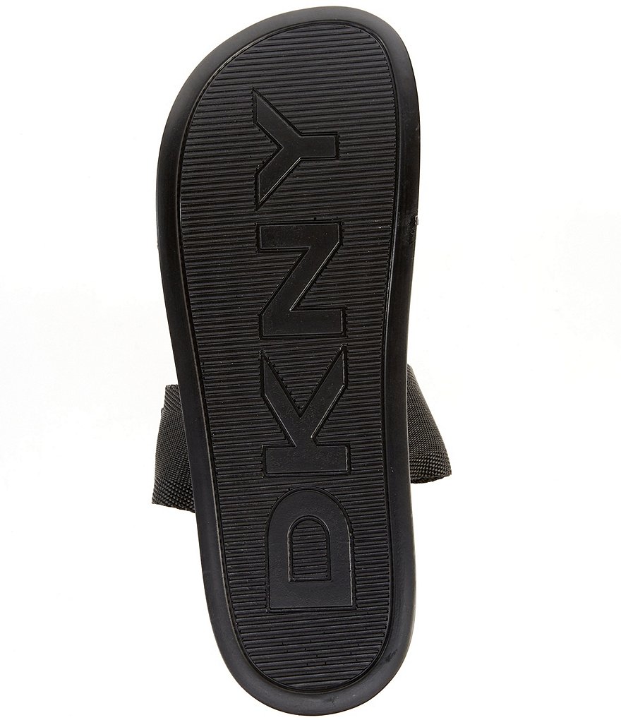 DKNY Tee 2 Band Logo Platform Slides