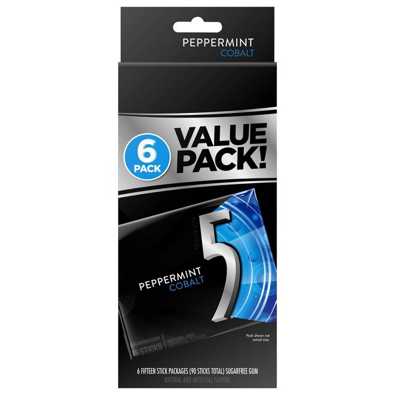 5 Peppermint Cobalt Chewing Gum 15ea / 6 pack