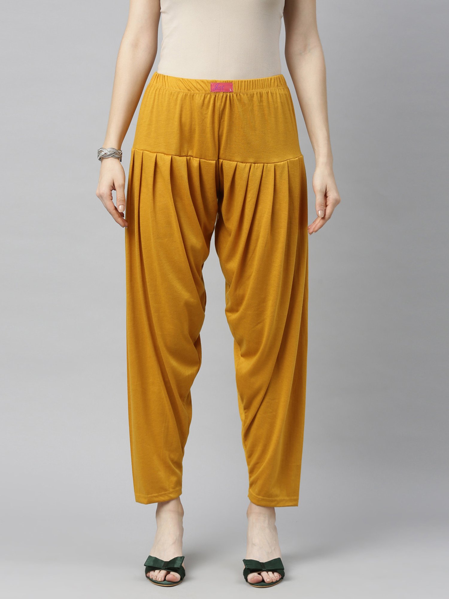 JCSS Blue & Mustard Patiala Pants - Pack Of 3