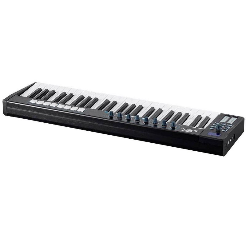 Monoprice SRK49 49-Key USB MIDI Keyboard Controller with 8 Velocity-Sensitive RGB Pads, 8 Assignable Knobs, 5 MMC Buttons - Stage Right Series