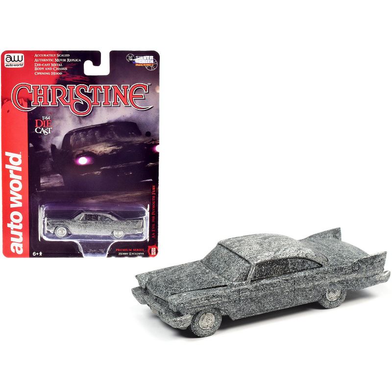 1958 Plymouth Fury (An Evil) After Fire Version "Christine" (1983) Movie 1/64 Diecast Model Car by Autoworld