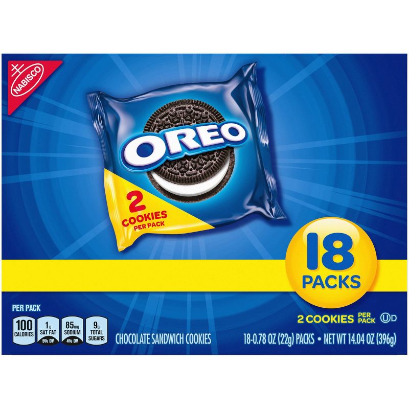 Oreo Chocolate Sandwich Cookies - Multipack - 18ct