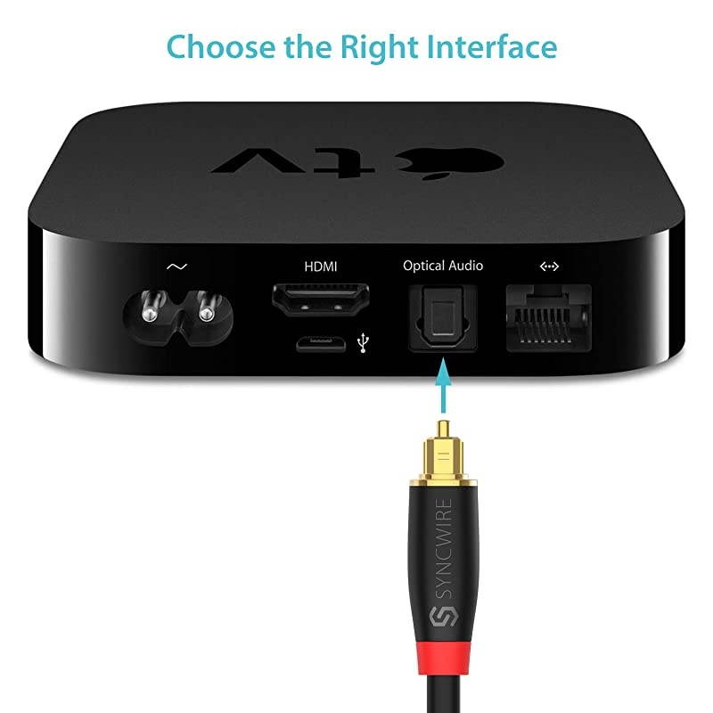 Digital Optical Audio Cable Toslink Cable 24K GoldPlated UltraDurable S  Fiber Optic Male to Male Cord for Home Theater Sound Bar TV PS4 Xbox Playstation More 59ft