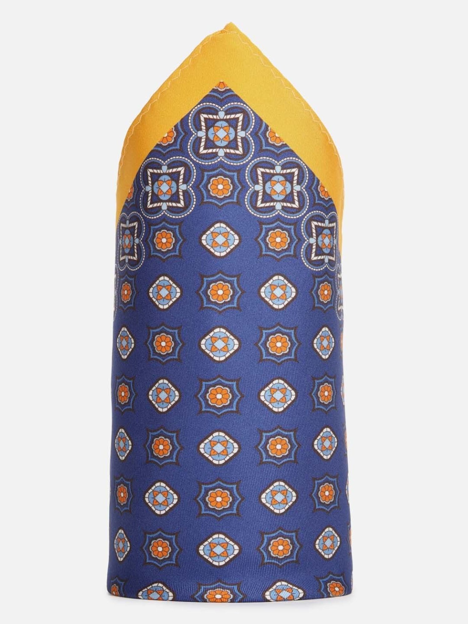 Van Heusen Blue Printed Pocket Square