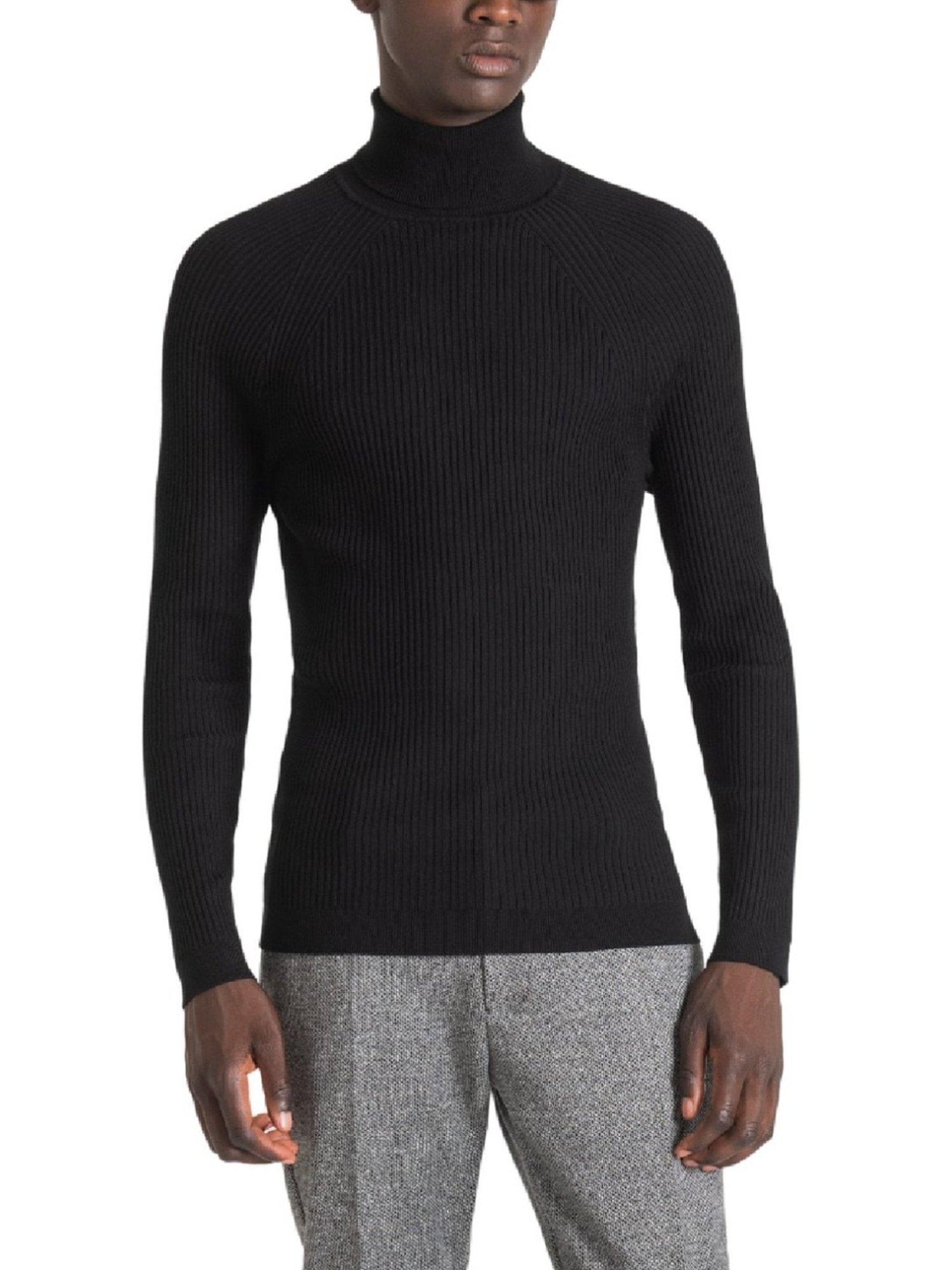 Antony Morato Black Slim Fit Texture Sweater