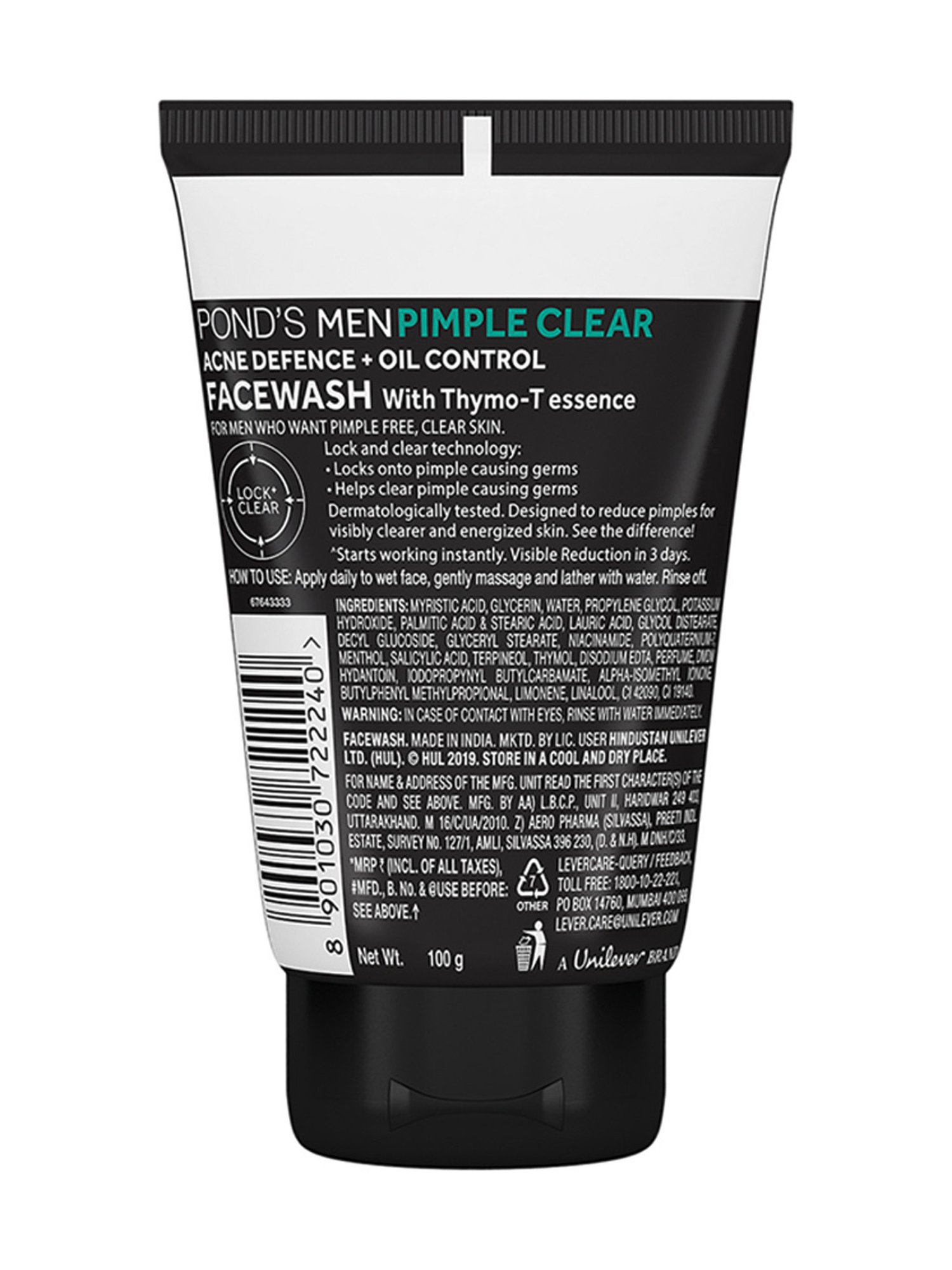 Pond's Men Pimple Clear Face Wash - 100 gm