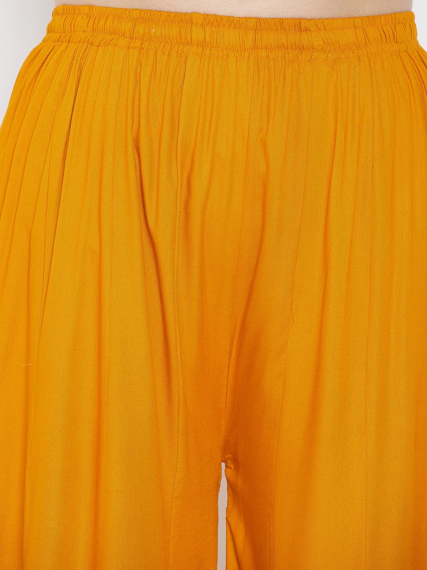 Castle Mustard Regular Fit Palazzos