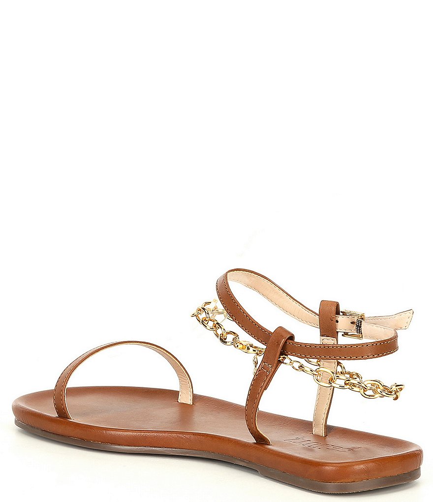 Schutz Celyna Leather Chain Detail Sandals