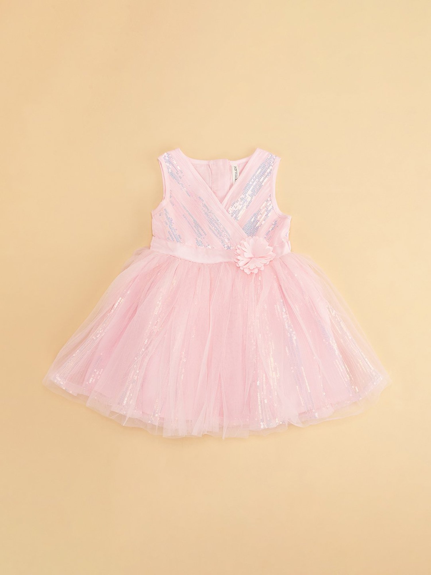 Pantaloons Baby Pink Embellished Dress
