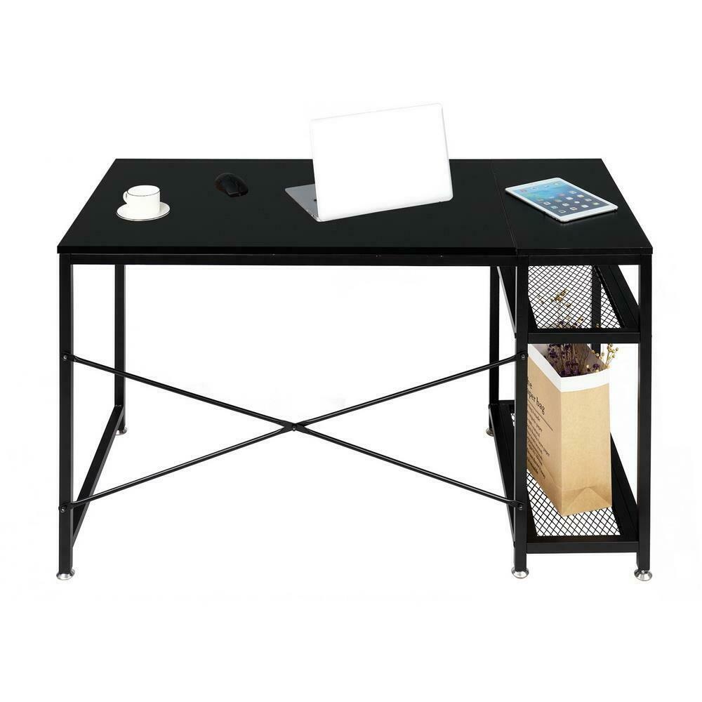 Computer Desk 51" with 2 Storage Shelf Study Writing PC Table for Home Office