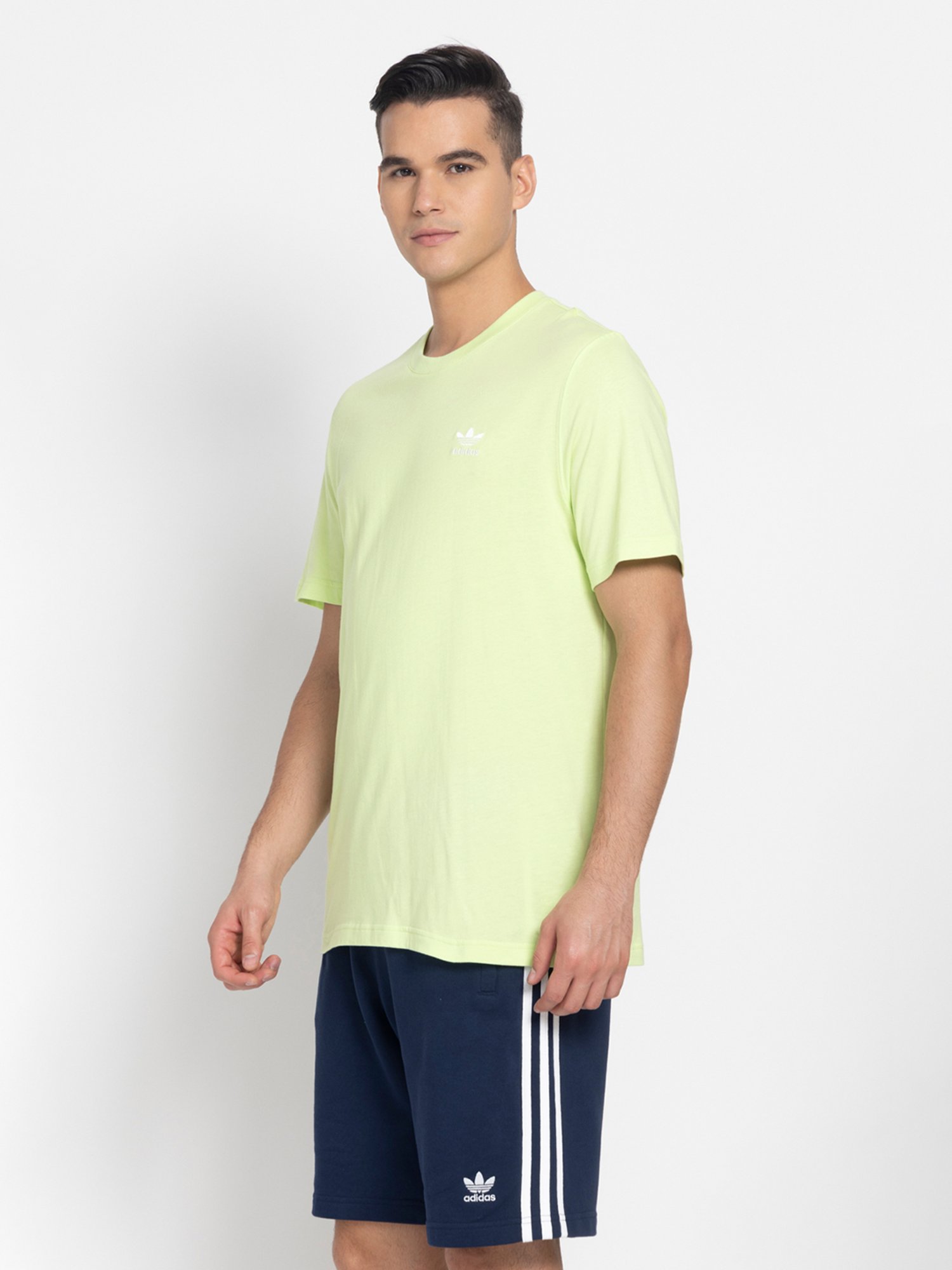 Adidas Originals Essentials Light Green Regular Fit Crew T-Shirt