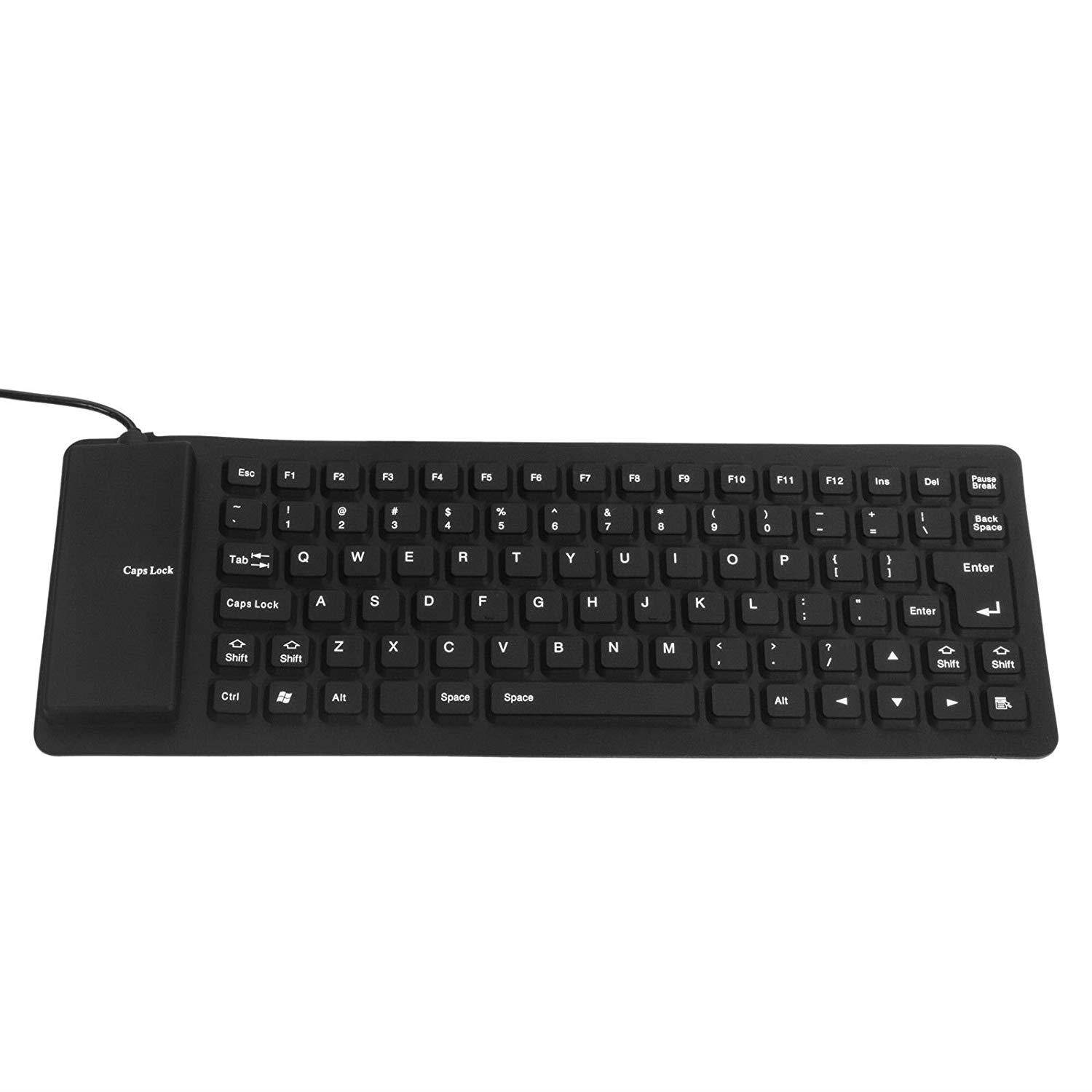 USB 2.0 Silicone Roll Up Foldable PC Computer Keyboard