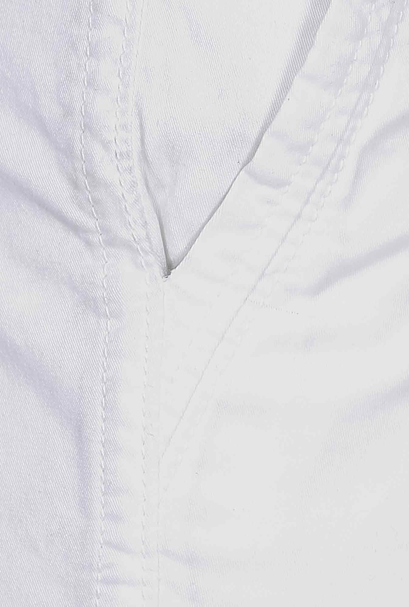 Basics White Knee Length Shorts