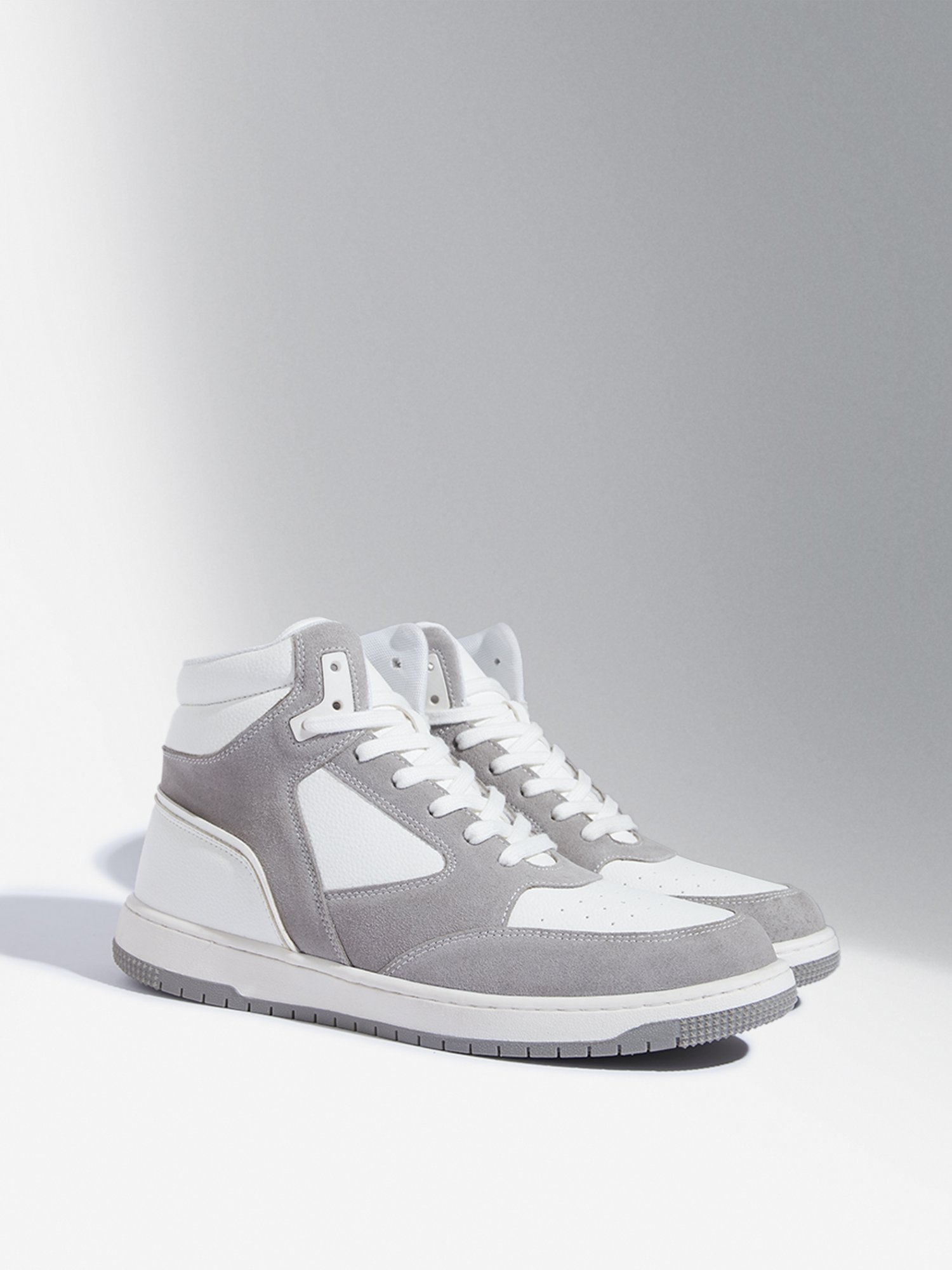 SOLEPLAY by Westside White & Grey Perforated Boots