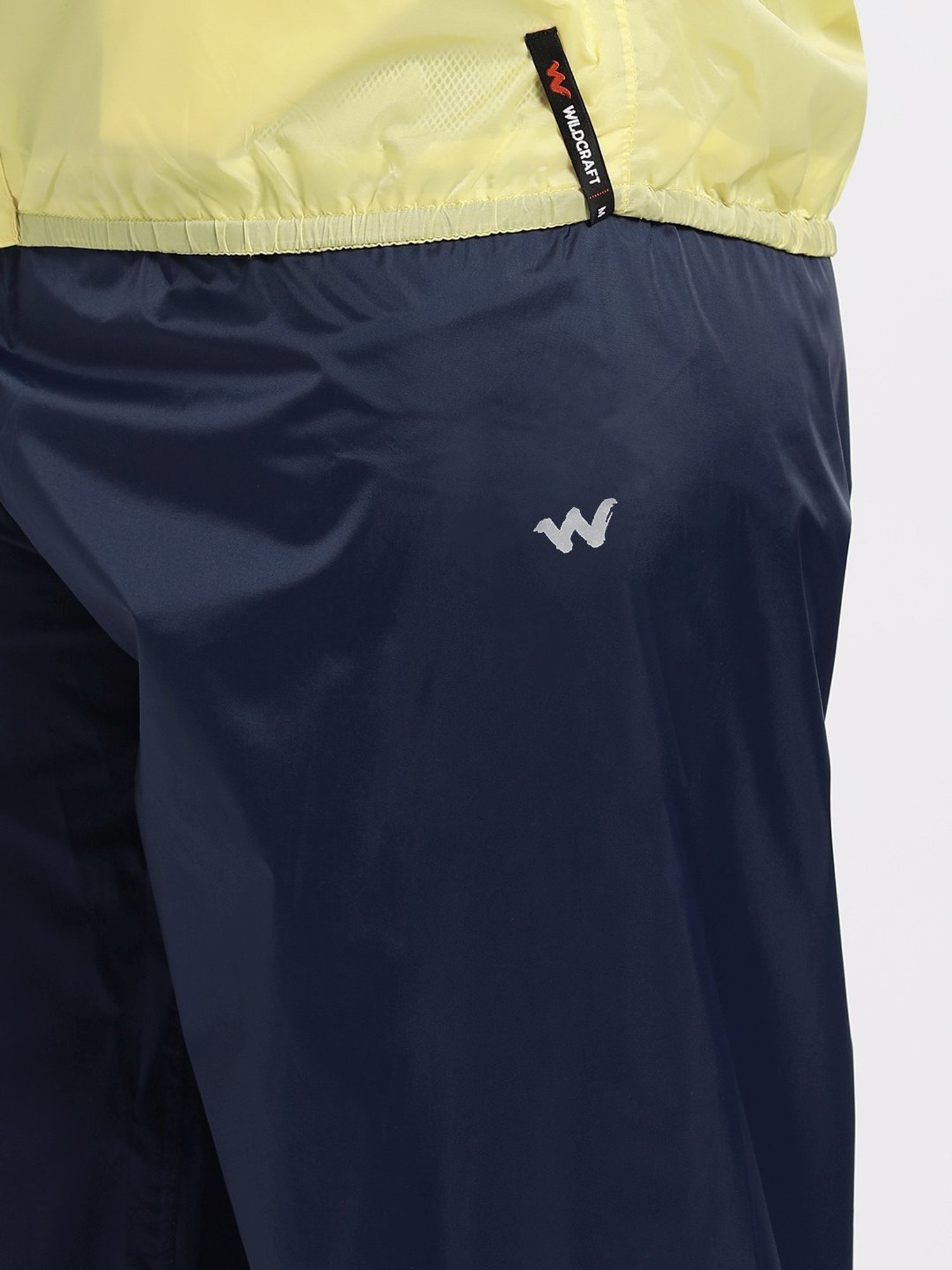 Wildcraft Lime & Navy Regular Fit Colour Block Rainwear Jacket
