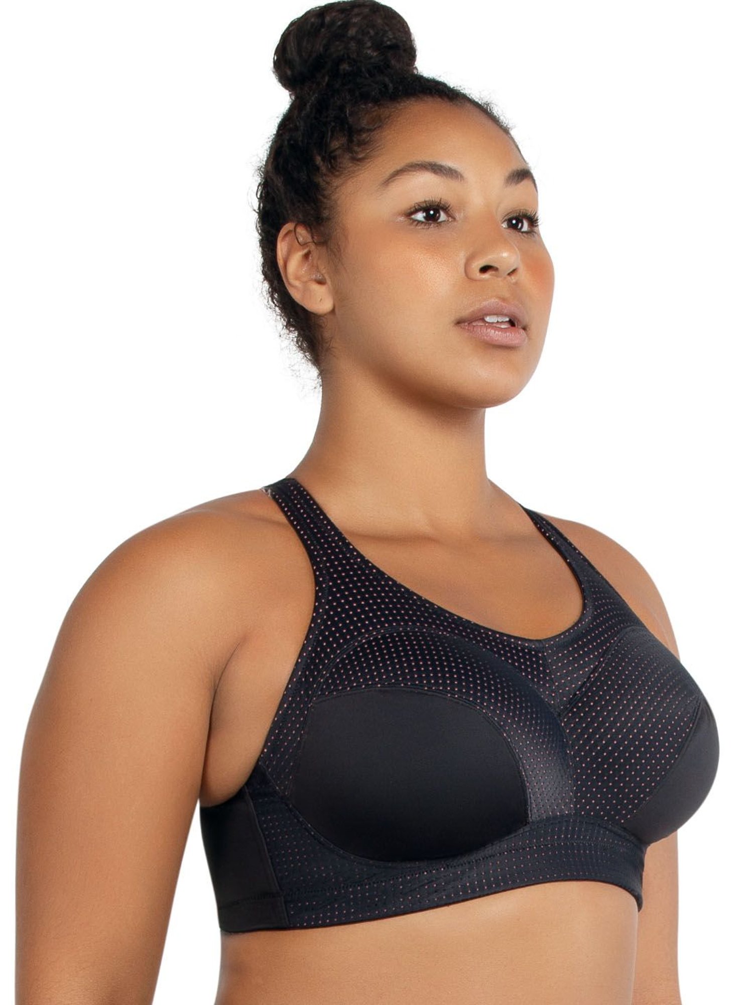 PARFAIT Black & Pink Blush Under Wired Padded Sports Bra
