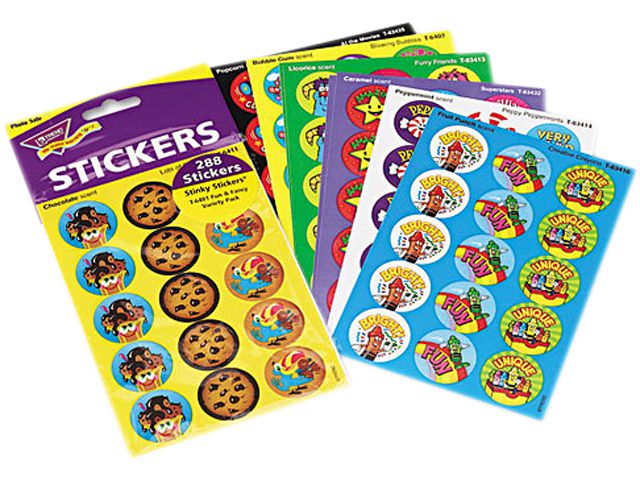 TREND T6481 Stinky Stickers Variety Pack, Colorful Favorites, 300/Pack