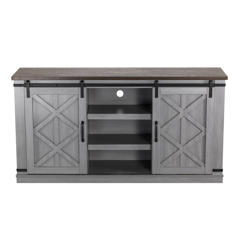 58" TV Stand For TVs up to 65" Gray - Home Essentials