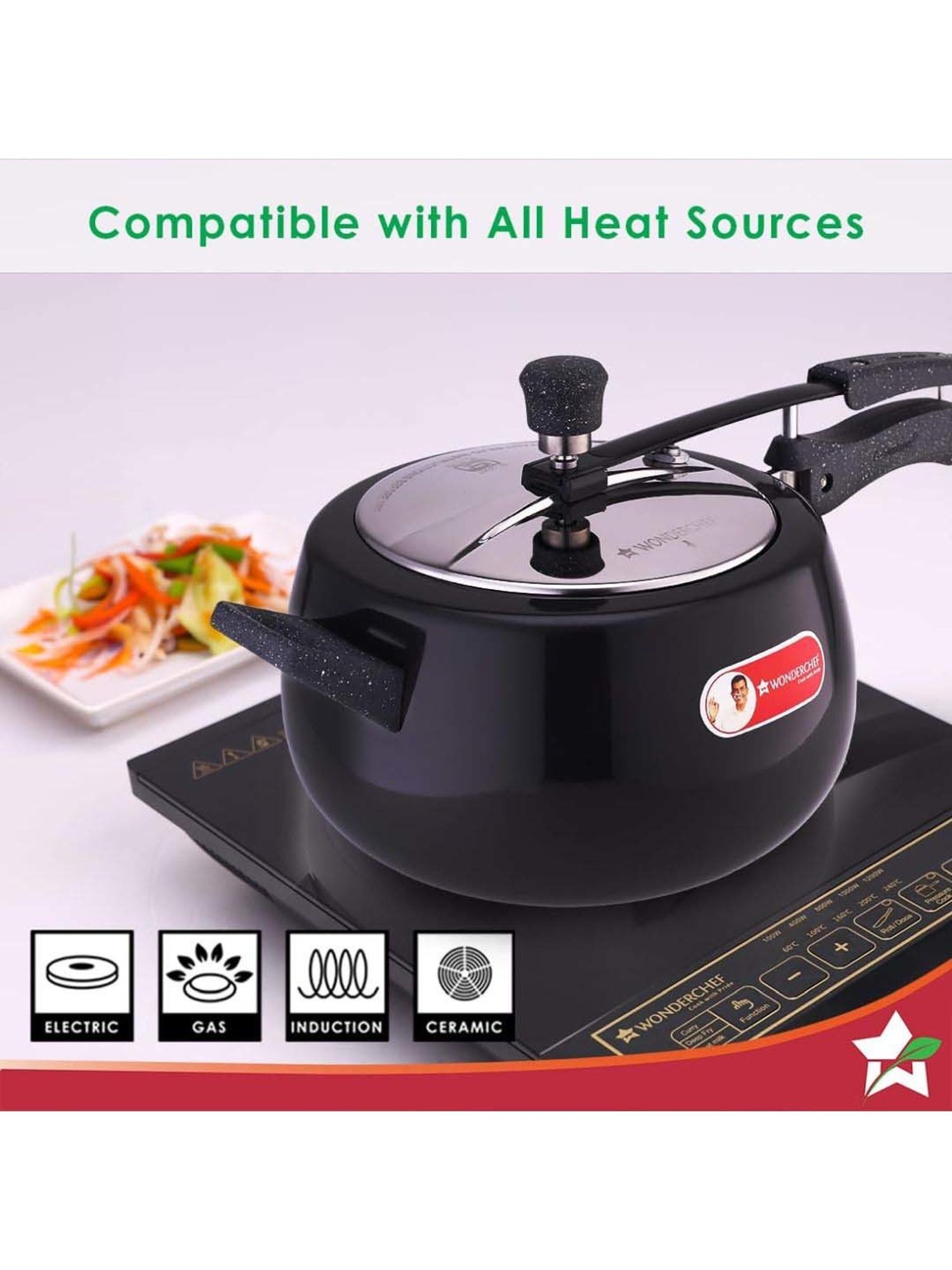 Pigeon Silver Stainless steel Pressure Cooker (10 L)