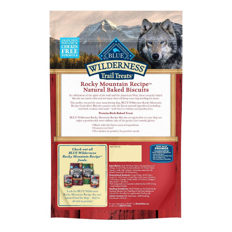 Blue Buffalo Wilderness Rocky Mountain Recipe Beef Chewy Dog Treats - 8oz