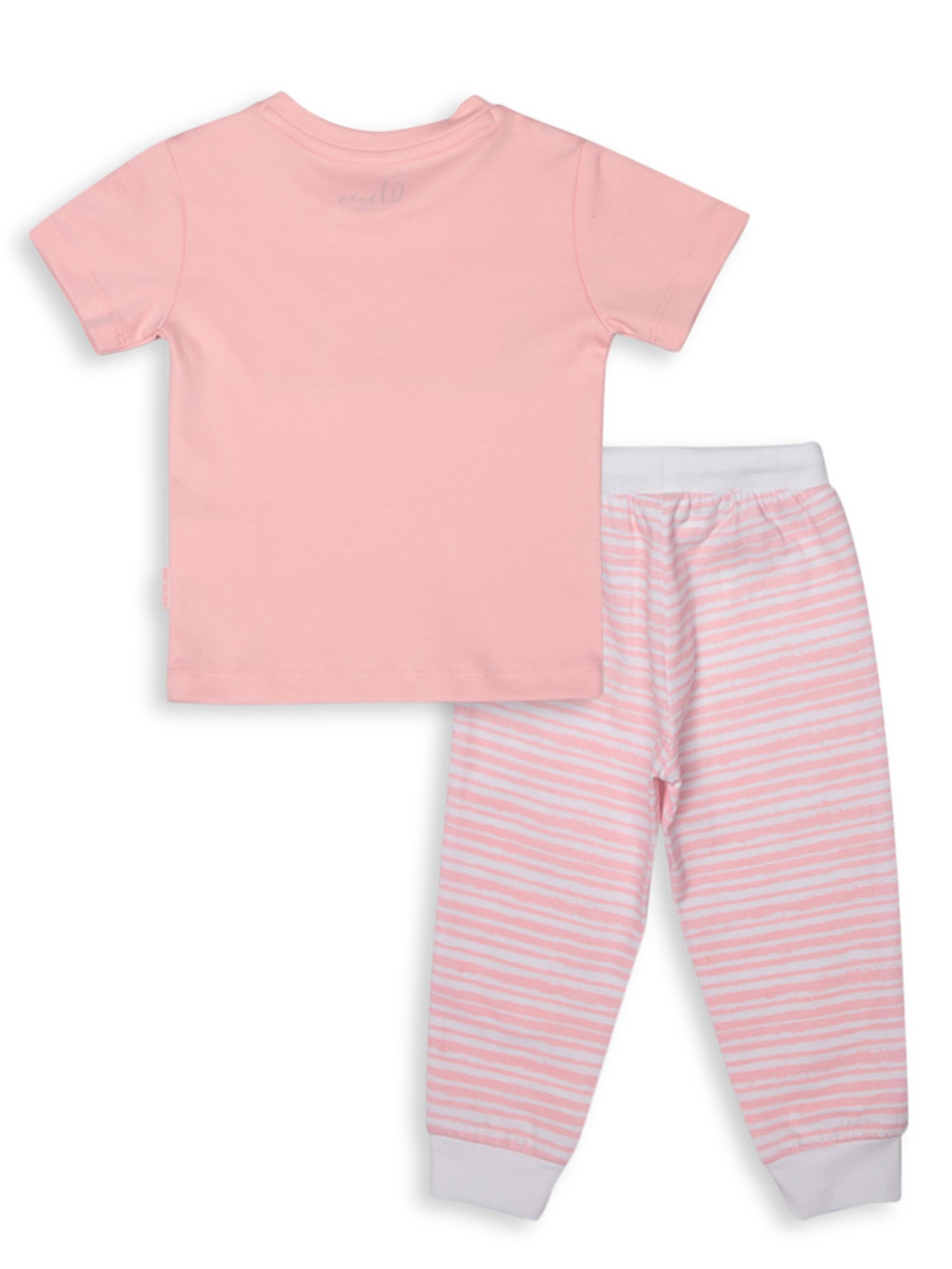 GJ baby Pink Printed Top with Pants
