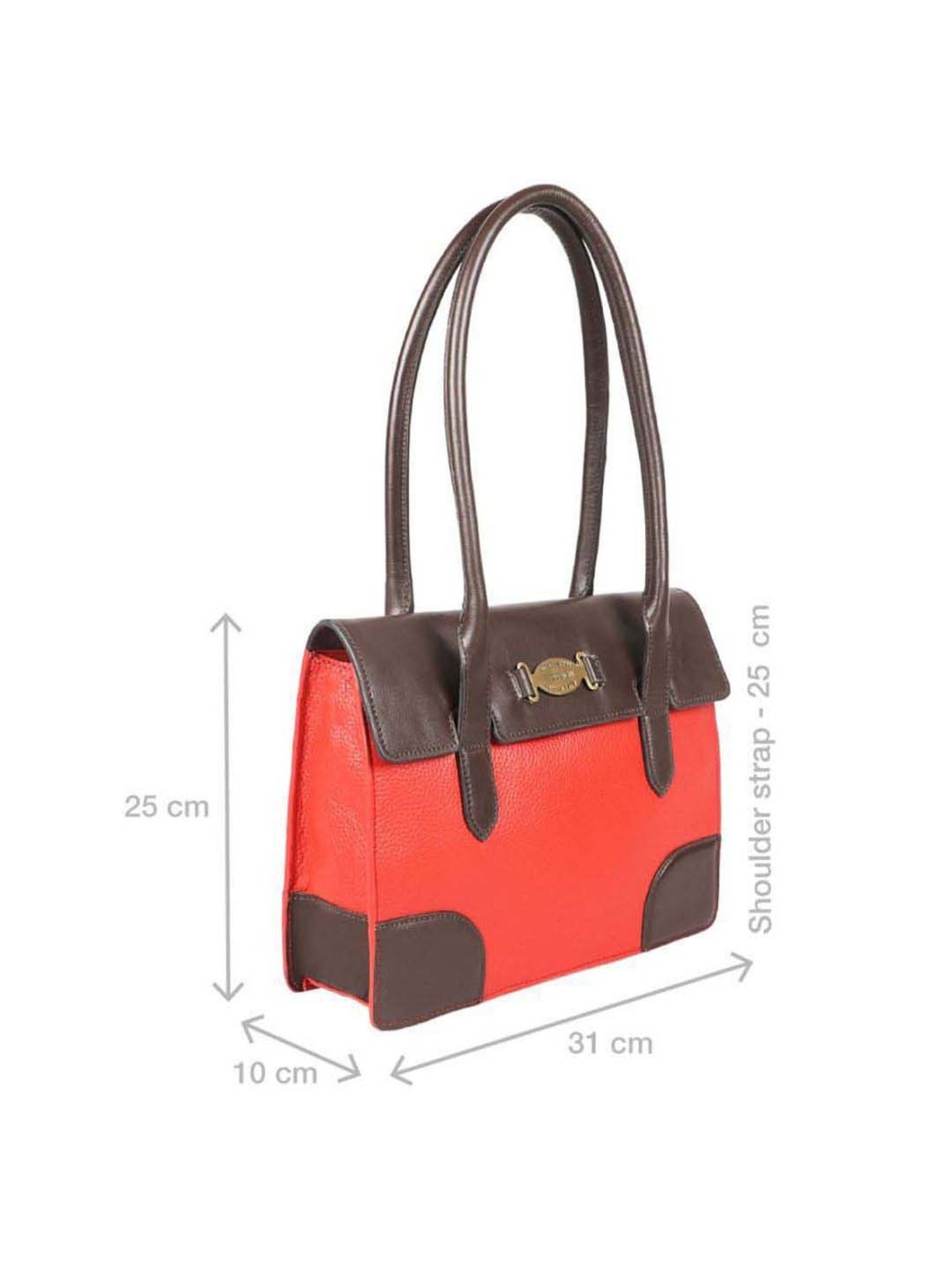 Hidesign Palo Alto Sacremento-Melbourne Ranch Orange Solid Medium Shoulder Handbag