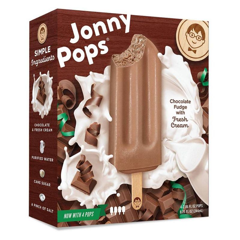 JonnyPops Dark Chocolate & Cream Frozen Bars - 4pk/8.25oz