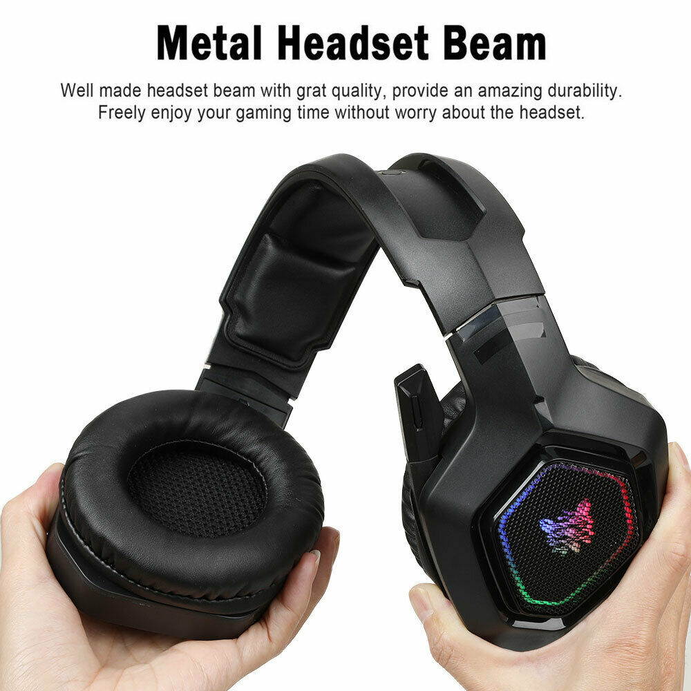 3.5mm K10 Gaming Headset RGB LED Headphones With Mic for PC Laptop PS4 Slim Pro Xbox One