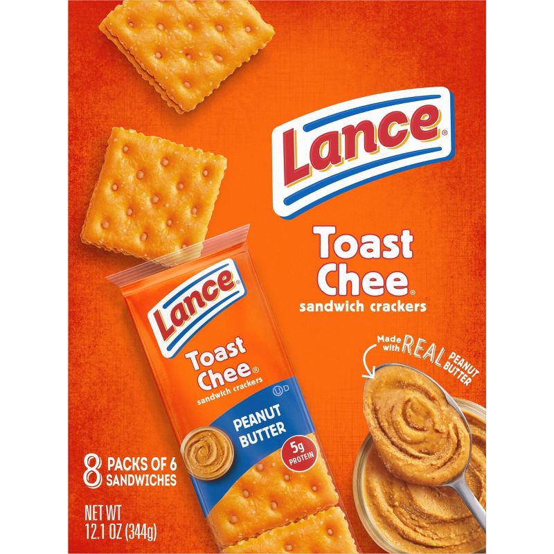 Lance Peanut Butter ToastChee Cracker Sandwiches - 1.5oz/8ct