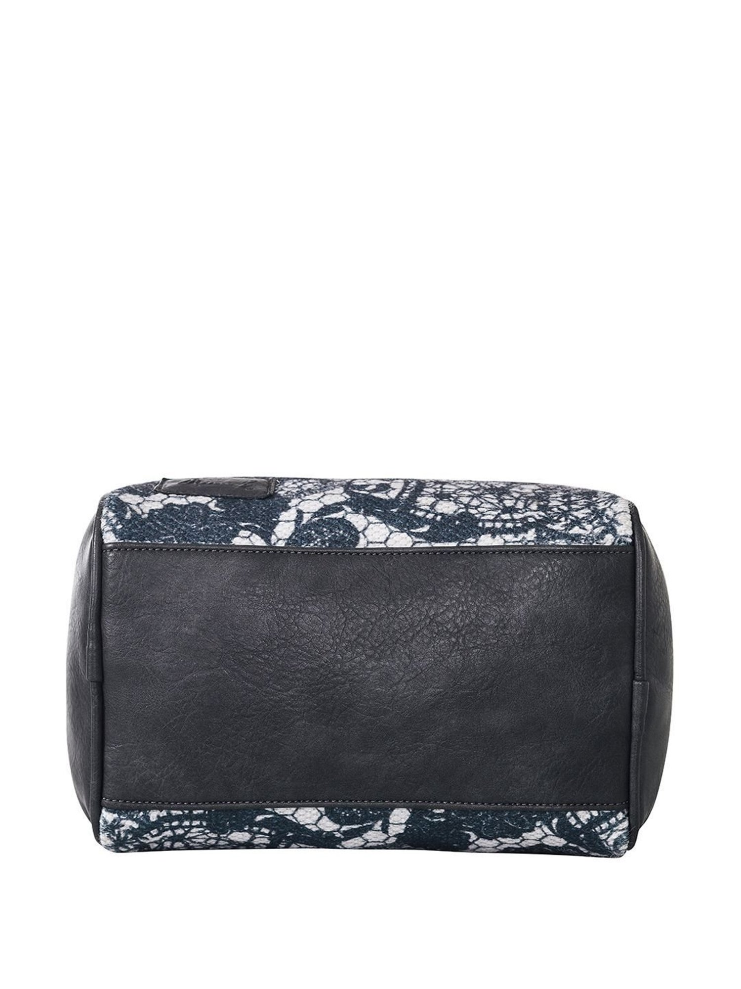 Mona B Grey Printed Medium Handbag
