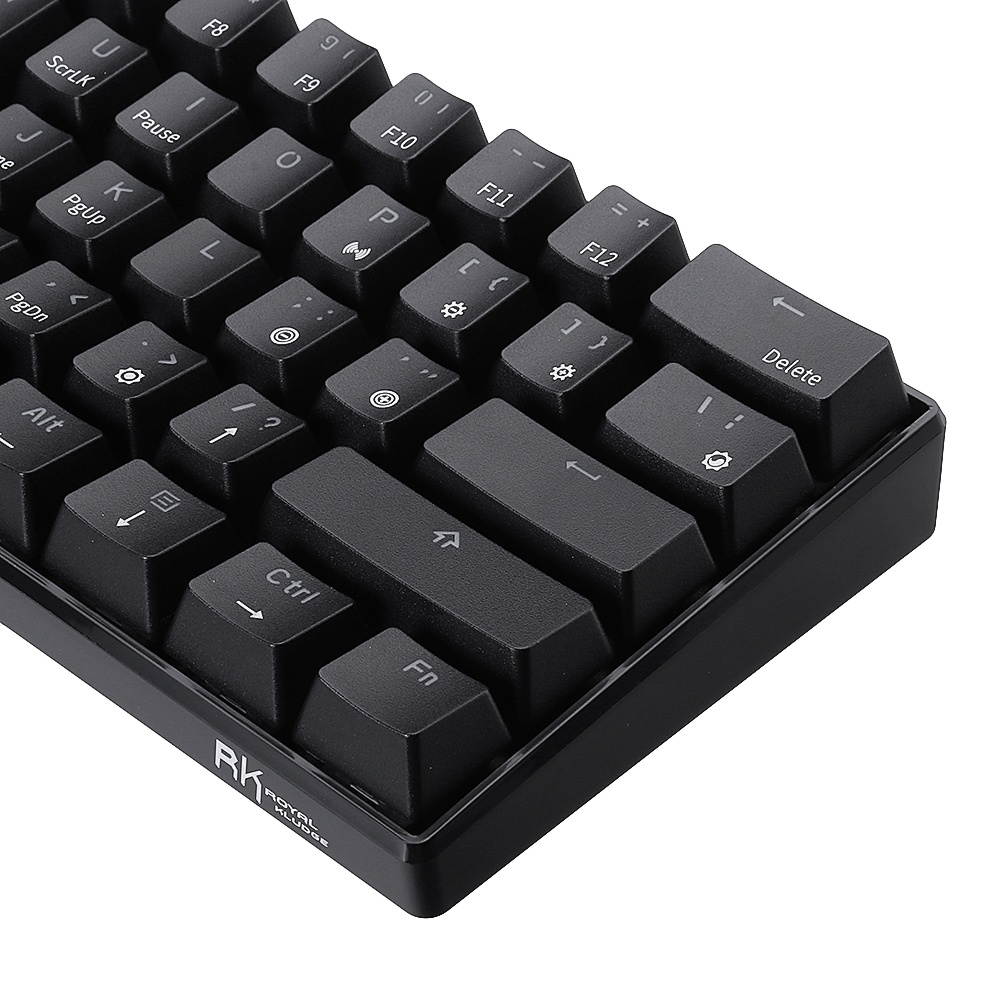 Royal Kludge RK61 61 Keys Mechanical Gaming Keyboard bluetooth Wired Dual Mode RGB Keyboard Black/Brown Switch