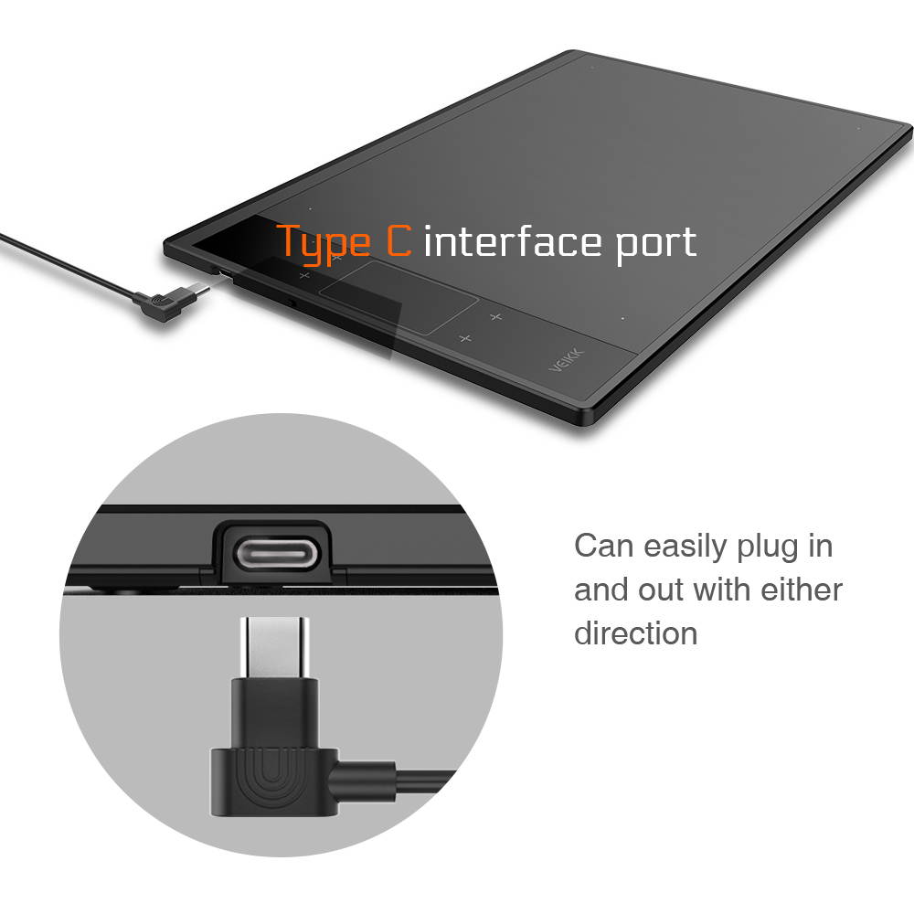 VEIKK A30 V2 10x6 inch Digital Graphics Drawing Tablet Pen Tablet with Battery-Free Passive Pen and Smart TouchPad & 4 Touch Keys(8192 Levels Pressure)