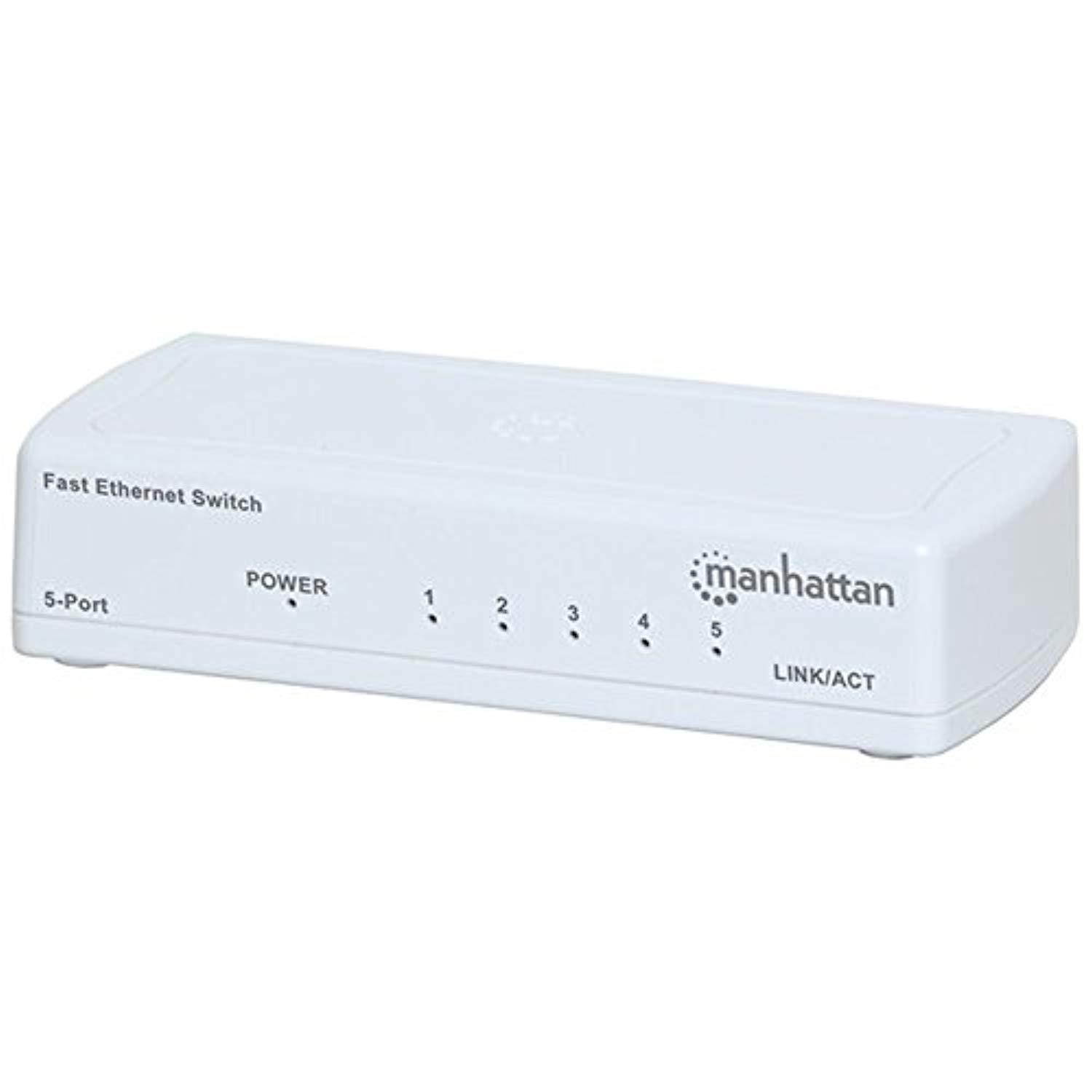 manhattan 560672 5-port fast ethernet switch (white)