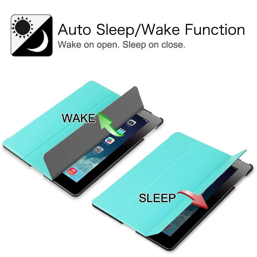 Fintie iPad 2/3/4 Case - Lightweight Slim Tri-Fold Smart Stand Cover Protector Supports Auto Wake/Sleep for iPad 4th Generation with Retina Display, iPad 3 & iPad 2 - Blue