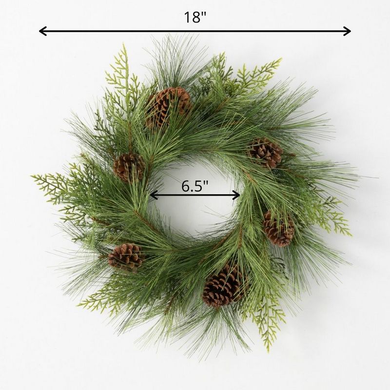 Sullivans Pinecone Artificial Mini Wreath 18"H Green