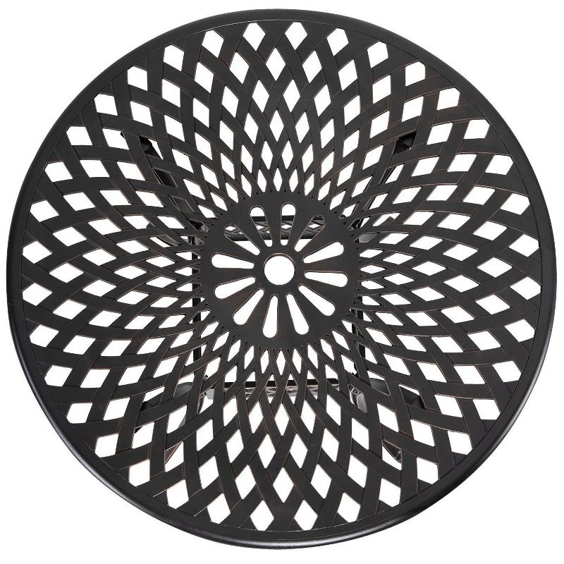 5pc Cast Aluminum Dining Set with Cream Cushions - Nuu Garden