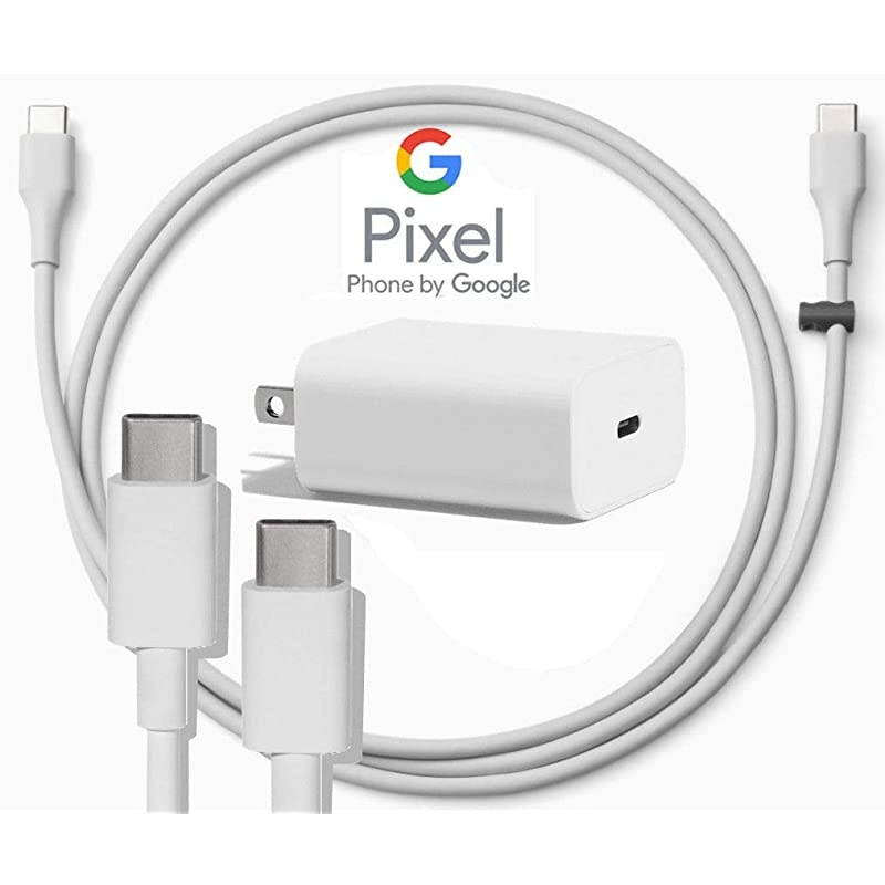 USB-C Charging Rapidly Charger for 2nd & 3rd Gen Pixel devices (18W 3A Charger + 3 Foot USB-C, C-C Cable)