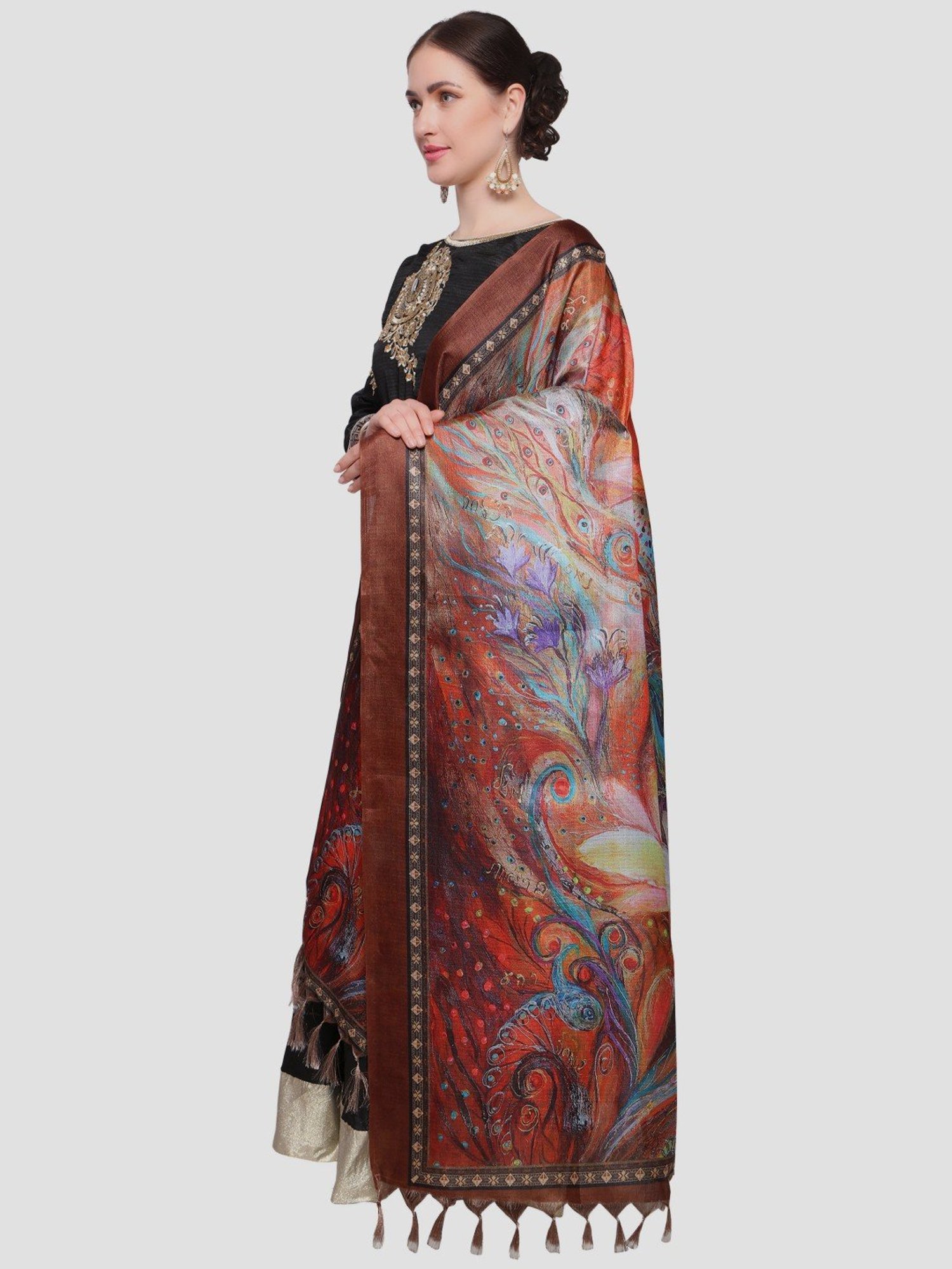 Saree Mall Multicolored Printed Dupatta