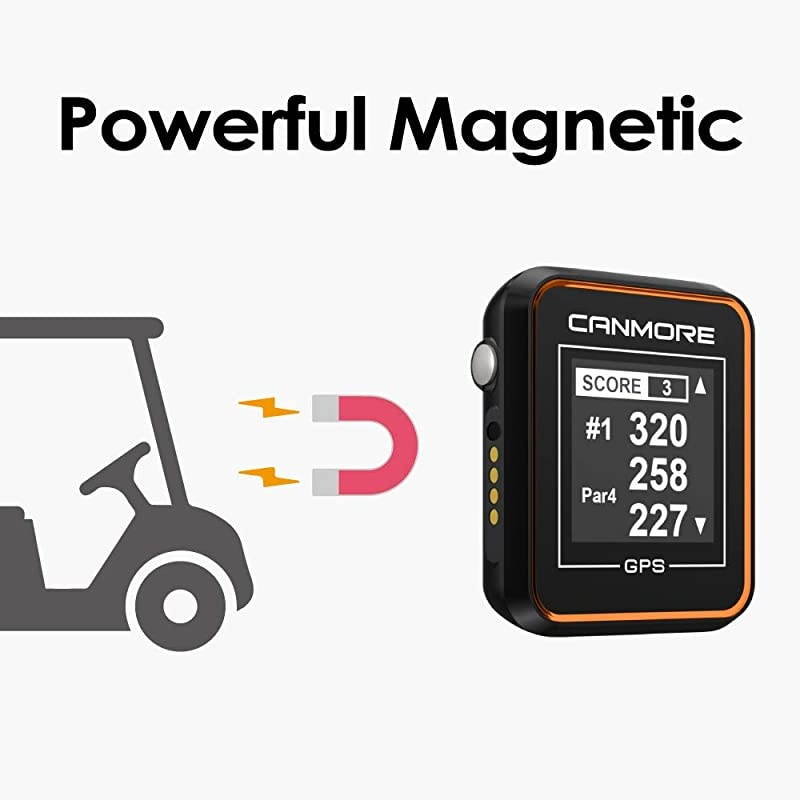 H-300 Handheld Golf GPS - Essential Golf Course Data and Score Sheet - Minimalist & User Friendly - 38,000+ Free Courses Worldwide and Growing - 4ATM Waterproof - 1-Year Warranty (Orange)