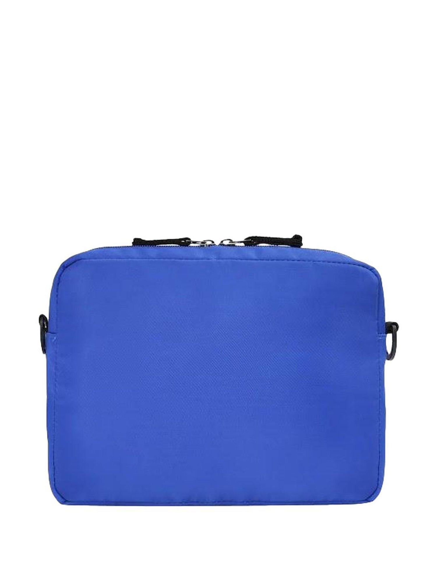 Aeropostale Aaron Electric Blue Polyester Solid Cross Body Bag