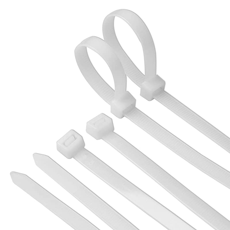 26 Inch Industrial Zip Ties by , Extra Long White Heavy Duty Nylon Cable Ties, 175 LB Tensile Strength, White (50 Packs)