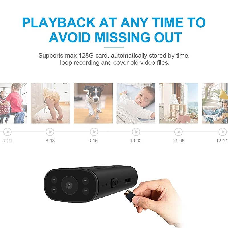Hidden Security Cameras  Mini spy cam 1080P HD Wireless WiFi Remote View Tiny Home Surveillance Cameras Indoor Outdoor Video Recorder Smart Motion Detection