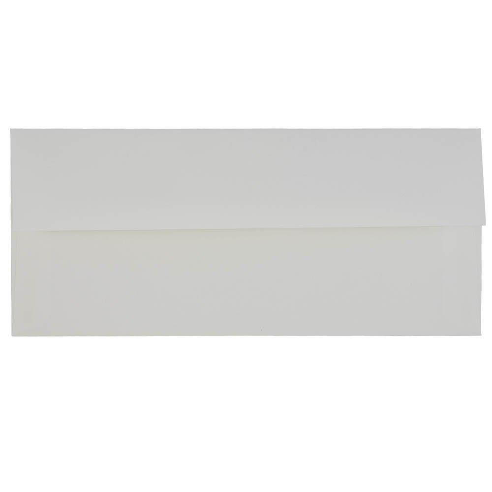 JAM PAPER #10 Business Strathmore Envelopes - 4 1/8 x 9 1/2 - Bright White Linen - 50/Pack